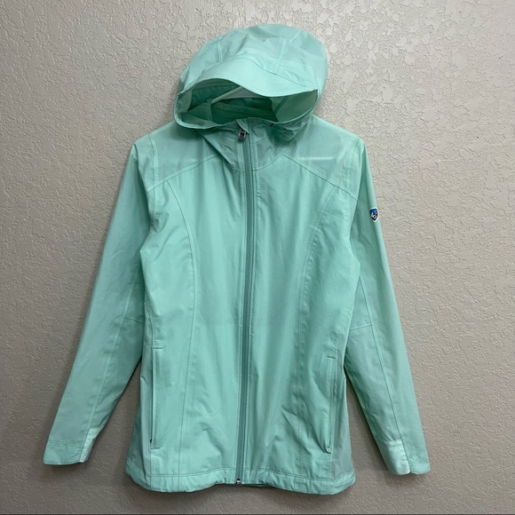 Kuhl Jackets & Coats Kuhl Mint Green Womens Rain Jacket Jestream Jacket Hoodie Size Xs